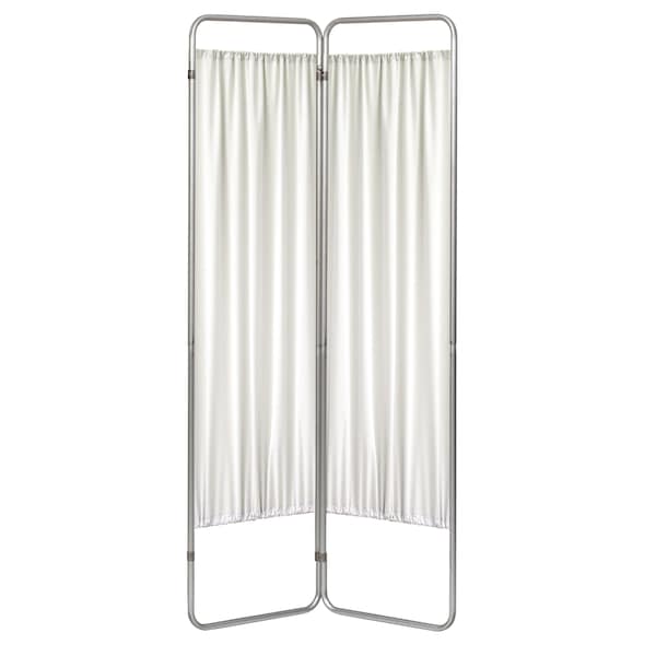 2 Section Economy Privacy Screen with Fabric Panels, Frost